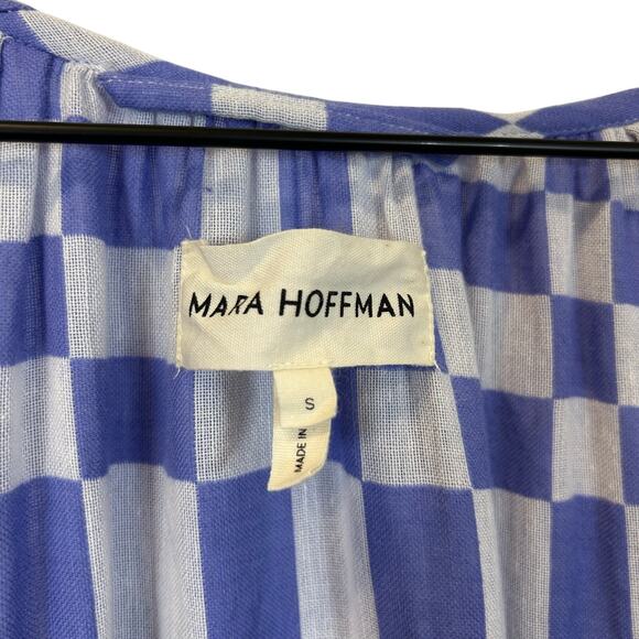 Mara Hoffman Blue & White checkered Sydney Dress Size s - Picture 5 of 9